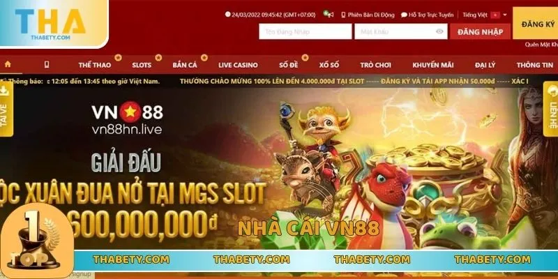 Top nhà cái cá cược 2025 uy tín - VN88